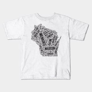 Wisconsin Home Cities Kids T-Shirt